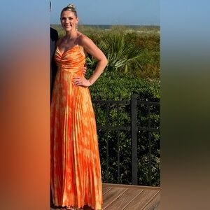 Vici Vibrant Orange Strapless Dress